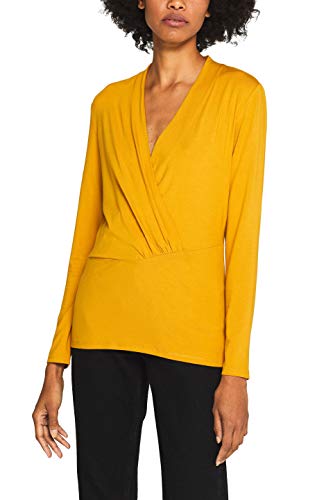 Preisvergleich Produktbild ESPRIT Collection Damen 999EO1K809 Langarmshirt, Gelb (Amber Yellow 700), Medium (Herstellergröße: M)