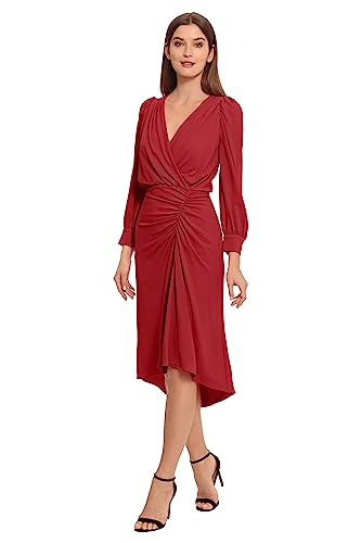 Image of Maggy London Women's Maggy London Women's Dresses Long Sleeve Catalina Crepe Dress Workwear Event Guest of Wedding