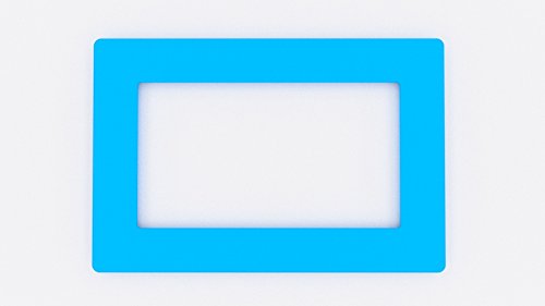 Focus Plastics DOUBLE LIGHT SWITCH SOCKET COLOURED ACRYLIC SURROUND FINGER PLATE - HUGE COLOUR CHOICE (Light Blue)