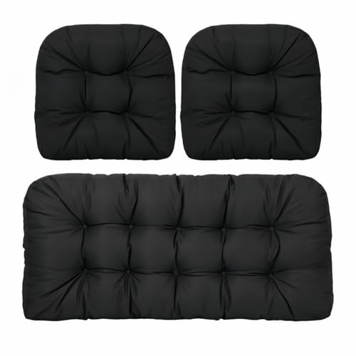 Ensemble coussins de jardin 3 pièces imperméables pour salon de terrasse