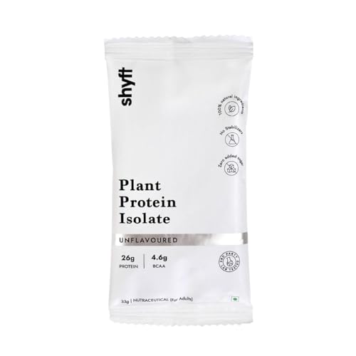 Image of Shyft Plant Protein Isolate Travel Pack | Unflavoured (33g x 7 Sachets, Total 231g) | Pea & Rice Protein | 24g Protein | 4.2g BCAA | Easy to Digest | 5 Clean Ingredients | No Chemicals