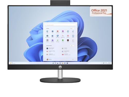 HP 27 AiO Business PC (Intel 10-Core i7-1355U 5GHz, 64GB RAM, 2TB SSD, 68.6 cm FHD IPS, cámara IR, HDMI, RJ45, Wi-Fi 6, Windows 11 Pro, KB con cable y mouse) Escritorio profesional todo en uno +
