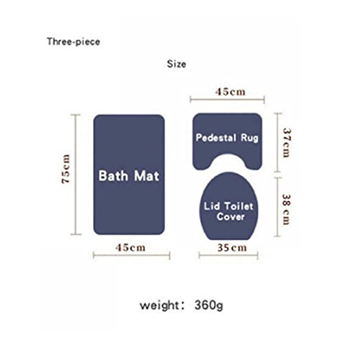 Badezimmer Badematte 3 Teilig Set Rose Flower Mädchen Mit Blumen Regentropfen Teppich Flanell Saugfähig Badteppiche Badvorleger Badgarnitur WC Vorleger – Bild 5