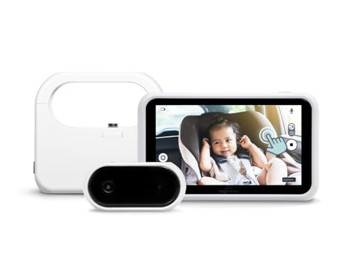 Image of Tiny Traveler Baby Monitor - Tiny Wireless Basic Kit (TT002PBW) with Power Bank - Wireless Baby Car Monitor Camera, 8 Hours Power Bank, Night Vision, Video Record & Share, 5" Touchscreen LCD - White