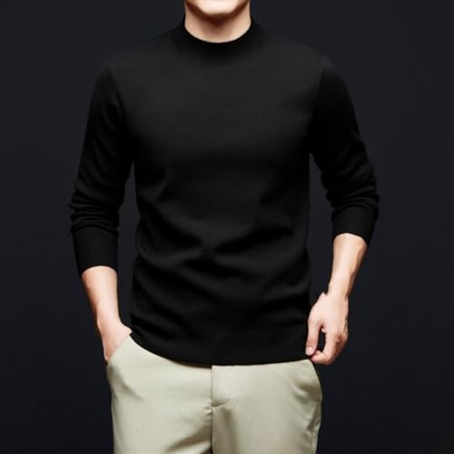 Men's Sweater Half-High Collar Leisure Underwear Men's Long Sleeve Knitted Sweater2