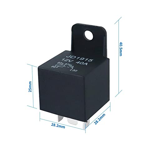 Relé de coche de 4 pines automotriz 12V 40A normalmente cerrado con conector 2