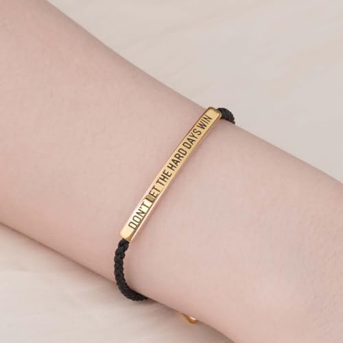 God is in Control Tube Bracelet,Dont Let The Hard Days Win Handmade Braided Adjustable Inspirational Bracelets, Stainless Steel Let Him Comfort Tube Bracelet for Women2
