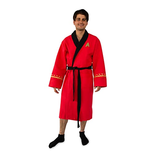 Star Trek: The Original Series Waffle-Weave Cotton Adult Robe | Red Operations