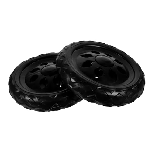Veemoon 2 Piezas Ruedas De Carrito De Compras Llave Reemplazo Carrito De Muñecas Ruedas De Cesta De La Compra Ruedas De Carro Castor Rueda Giratoria El Plastico Black