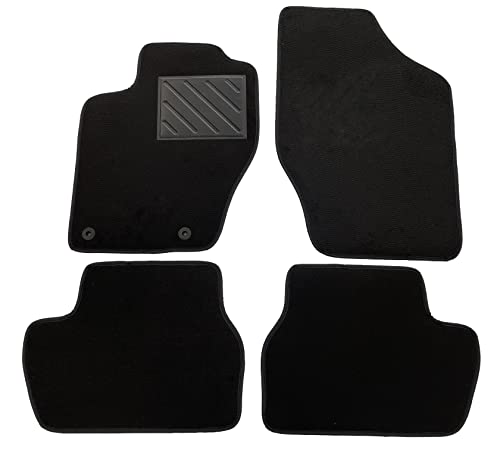 Alfombrillas para Peugeot 307 2001-2007 - Alfombrillas a medida - Antideslizantes - Talonera en PVC (cloruro de polivinilo) - Clips de fijación Cover