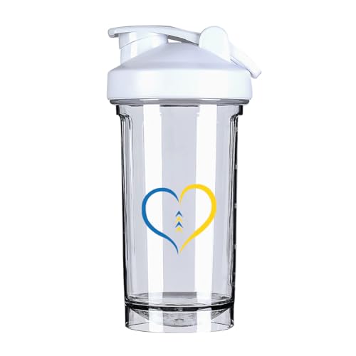 Down Syndrome Awareness 18 Ounce Shaker Cup,Fashion Theme Pattern Shaker Bottle Leak-proof Workout Shake Bottles 500ML/18 oz Perfect for Pre Workout White 0
