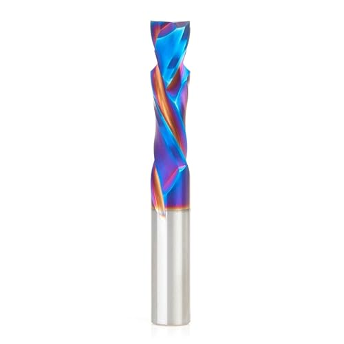 Image of Amana Tool Spektra Extreme Tool Life Coated Solid Carbide CNC Compression Spiral Router Bit, 48314-K, 10mm D x 35mm CH x 10mm Shank x 76mm Long