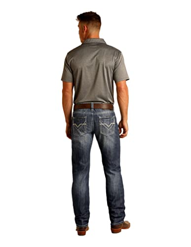 Rock & Roll Denim Men's Pistol Regular Fit Jeans Dark Vintage3