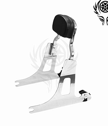 Detachable Backrest Sissy Bar for Harley 06-17 DYNA STREET BOB FXD FXDB FXDL FXDLS, CHOPPED STYLE, Chrome Finished
