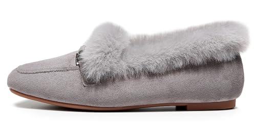 Image of VenusCelia Women's Cozy Furry Flat Shoe