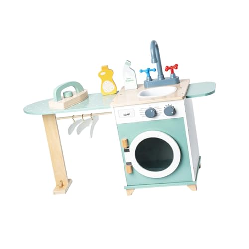 mophrati Spielzeug Waschmaschine für Kinder fördert die Feinmotorik und bietet ein realistisches Spielerlebnis für Kinder zu Hause. Grundlegendes Wissen über das Waschen, Mini Reinigungsspielzeug Set,