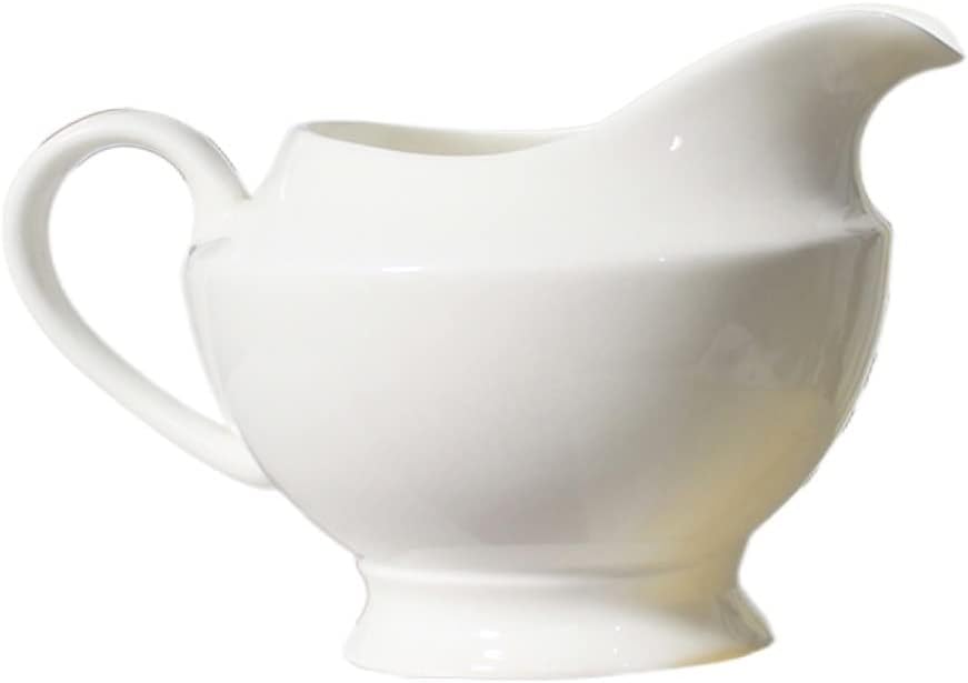 Gravy Boat Set Ceramic Coffee Milk Froth Pot, Sauce Pot, Coffee Cream Boat, Ceramic Espresso Milk Pot, Latte Milk Pot, Coffee Milk Milk Frother Gravy Bowl, White