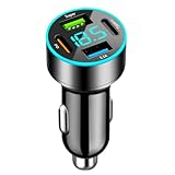 Girihe 1 PCS Usb Car Adapter, Car Phone Charger Cigarette Lighter with Led Voltmeter Carr Accessories Carr Charger, Cigarette Lighter Usb Chargerr for Various Mobile Phone/Pad Models