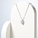 Amazon Essentials Women's Sterling Silver Created Opal and White Sapphire Open Heart Pendant Necklace, 18