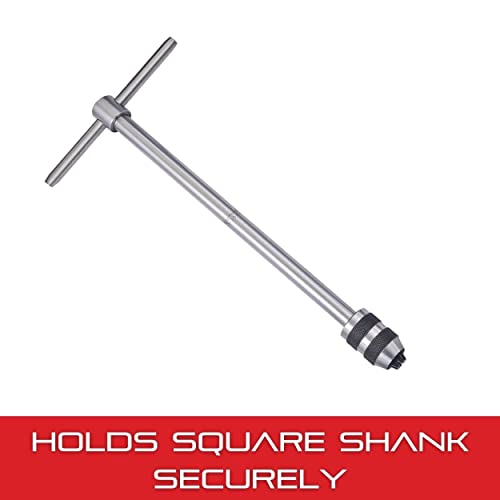 Image of Starrett T-Handle Tap Wrench - Ideal for Holding Taps, Drills, Reamers and Small Tools - 1 /4-1 /2 inch Capacity Tap Size, 13 inch Body Length, 3 /16-5 /16 inch Square Shank - 93F