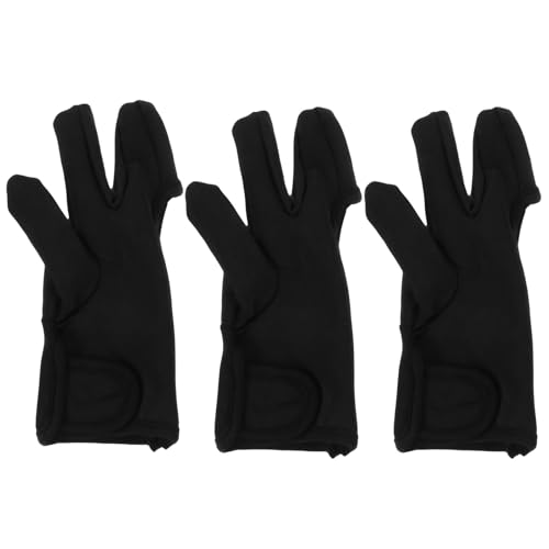 Abaodam 3pcs Heat Resistant Hair Styling Finger Gloves Mitts Three-finger Design for Hair Straightener and Curling Protectors in Beauty Salon Use
