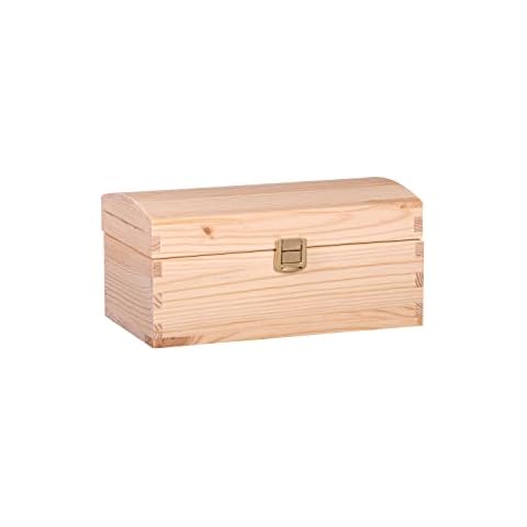 DECOCRAFT Caja de madera sin terminar para almacenamiento y decoración Cover