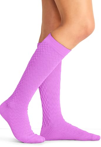Image of Cherokee Women's Compression Socks, 10-15 mmHg, Knee High, 4-Pair Pack, Soft Fit, Regular & Wide Calf - TRUESUPPORT
