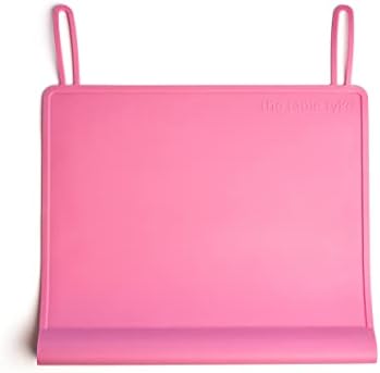 The Table Tyke 100% Silicone Placemat with Teething Edge Bumper/Spill Stopper | Dishwasher Safe, Travel Ready Non-Slip Suction Activity Mat for Infants, Babies, Toddlers, Children, Kids