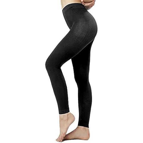 SOLIDEA Dame Leggings Long Vorbeugende Abgestufte Kompression (Schwarz, 40) Cover