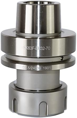 HSK63F ER32-70L Balance Collet Chuck G2.5 24000RPM CNC Tool Holder Stainless Steel With Pull Stud Milling Lathe (HSK63F ER32-70)