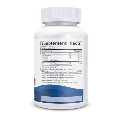 Nordic Naturals CoQ10 Gummies | 100 Mg Ubiquinol CoQ10 Supplement | Coenzyme Q10 For Cardiovascular Health & Antioxidant Support | Cardioton Strawberry Flavour 60 Softgel