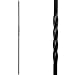 Staircase Balusters (Box of 10) Stair Parts Single Twist Iron Baluster - Hollow 1/2" Single Twist Square Metal Spindles (Real Satin Black not Matte)