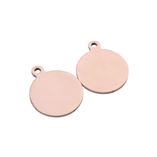 SUPVOX 2Pcs Blank Pet Id Tags Durable Rose Cat Tags for Engraving Scratch Wear Resistant for Personal Identification Keychain DIY