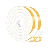 MIKONIYA Dichtungsband Selbstklebend,Fensterdichtung Selbstklebend,Dichtungsband zur Isolierung von Türrahmen,Fenstern und Klimaanlagen (Weiß,25mm x 25mm x 4M)