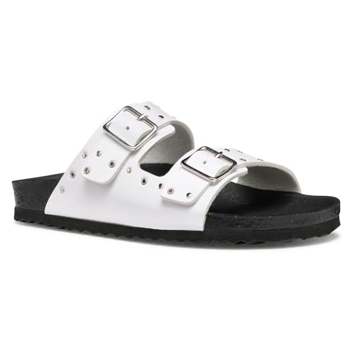 Geox J Adriel Girl J, Sandalia, White/Silver, 34 EU