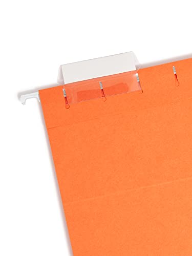 Smead Colored Hanging File Folder With Tab, 1/5-Cut Adjustable Tab, Letter Size, Orange, 25 Per Box (64065) #TOP1