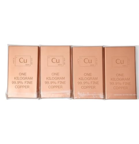 Image of 1 KG Copper Bar 99.99% Pure | 1 Kilo .9999 Fine Copper Ingot Bullion | 1000g (2.2 lbs) Solid Metal Element | Investment Grade Raw Material for Collecting, Casting, Industry, and Physics Experiments