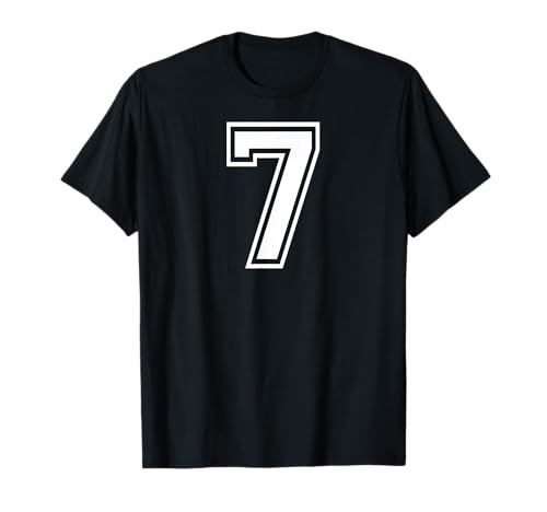 7 Number Seven Team Sports Graphic Design Matching Varsity T-Shirt