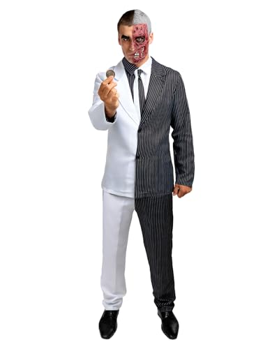 Funidelia Déguisement Officiel de Two-Face - Batman pour homme, Pantalon, veste, chemise, cravate, masque et pièce, DC Comics - Tenue pour adultes pour...