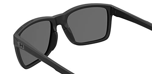 Under Armour Men's Ua 0005/S Rectangular Sunglasses, Matte Black/Polarized Gray, 58Mm, 19Mm #TOP7