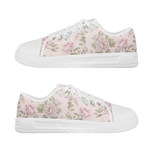 Tennis Canvas Shoes for Women White Sole Canvas Sneakers Womens Fashion Classic Lace Up Walking Shoes2