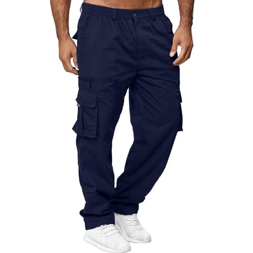 MJGkhiy Pantalon De Trabajo para Hombre Talla Grande Trekking Pantalones Cargo Elasticos Militar Pantalón Chinos con Multibolsillos Deporte Atletismo Trousers Largos Tacticos Pantalon Chandal