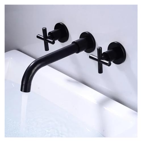 Grifo de pared bimando para ganar espacio en el lavabo del baño 7