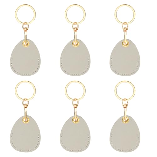 Porte-clés vierges en cuir synthétique pour collier de chien et chat et bagages