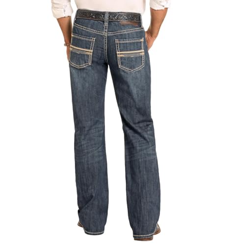 Rock & Roll Double Barrel Straight Rope Stitch Jeans