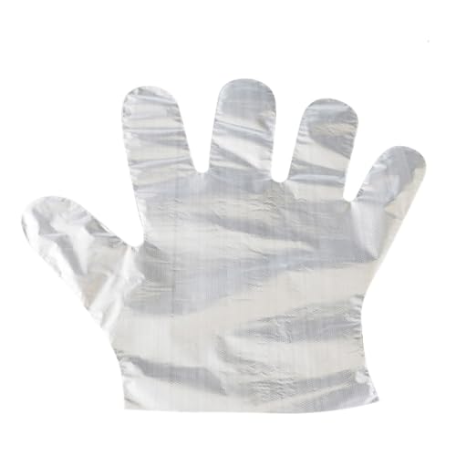 OSALADI 100 Pcs Plastic Gloves Dishwasher Glove for Home Restaurant Large Hand Protective Food Service Ambidextrous