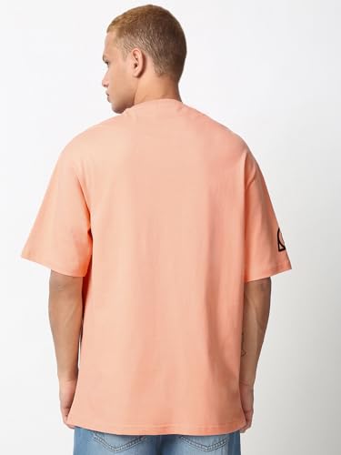 Image of Bewakoof Official Naruto Merchandise Men's 100% Cotton 220 GSM Graphic Print Oversized Fit Round Neck T-Shirt