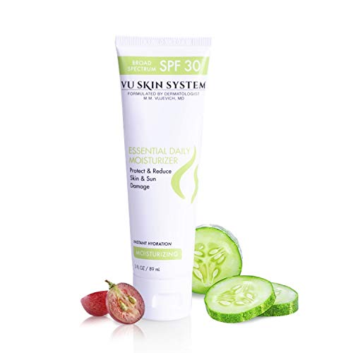 Miniatura 2 de VU SKIN SYSTEM Essential Daily Moisturizer con SPF 30  Hidratante facial formulado por médicos con extractos de pepino y semillas de uva hidrata y