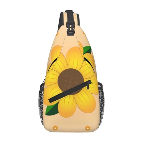 Mochila unisex con diseño girasol dorado, liviana y duradera miniatura 1