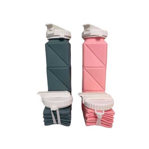 FlexiHydrate 620ml Outdoor Running Folding Water Bottle (Pink), 620 ml - Image 4